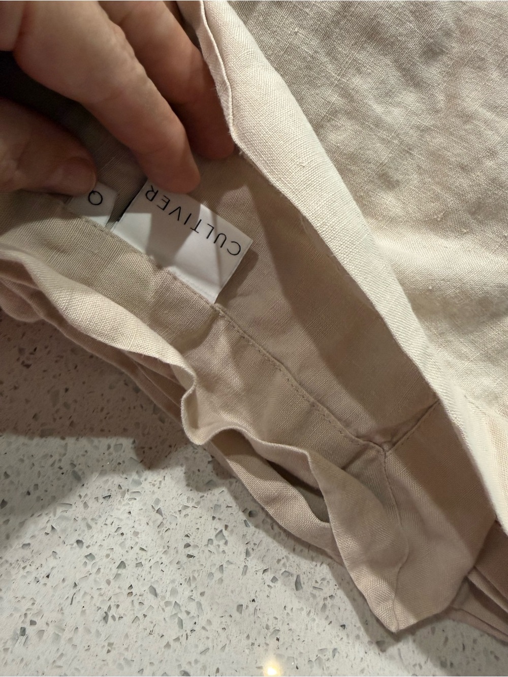 CULTIVER Queen Linen Sheet set  in Light Beige - Picture 9 of 13